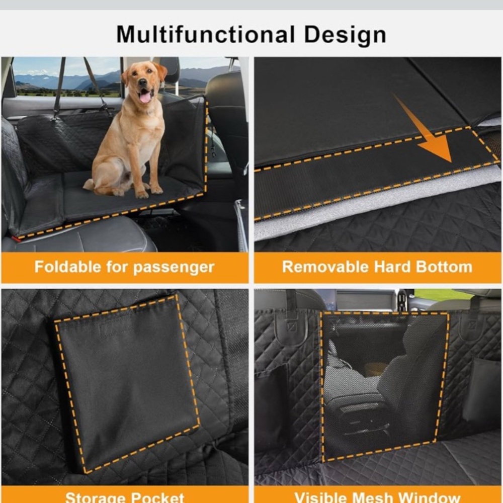 X-LargeHonest Back Seat Extender for Dogs, 57.4W 30.3L Hard Bottom NWT - Picture 7 of 15